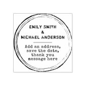 Benutzerdefinierter Text für die BRIEFMARKE Rund u Gummistempel (Prägung)