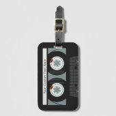 Benutzerdefinierter Text für ein Casette-Tape zurü Gepäckanhänger (Vorderseite Vertikal)