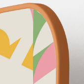 Benutzerdefinierter Text für ein geometrisches Ret Pickleball Schläger (Linke Seite)