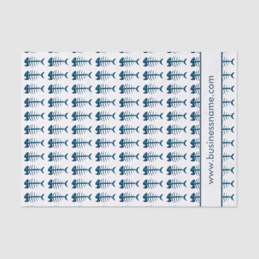 Benutzerdefinierter Text für Fish Bones Seidenpapier (Vorderseite)