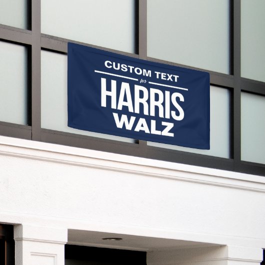 Benutzerdefinierter Text für Harris Walz Banner (Äußeres Gebäude)