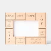 Benutzerdefinierter Text für Hochzeiten oder Jahre Geätzte Rahmen (Vorderseite)