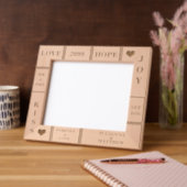 Benutzerdefinierter Text für Hochzeiten oder Jahre Geätzte Rahmen (Links)