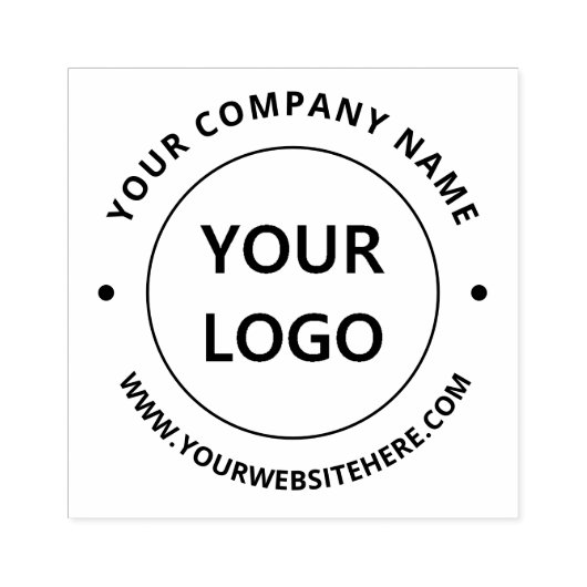 Benutzerdefinierter Text für Ihr Firmenlogo Runde Gummistempel (Prägung)