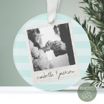 Benutzerdefinierter Text für Instagram-Foto Ornament<br><div class="desc">Ein perfektes Geschenk für Braut und Bräutigam oder für ein Jubiläumsgeschenk. Fügen Sie diesem Hipster ein Bild hinzu,  und individuelle Namen und Daten,  um ein perfektes Memento zu machen.</div>