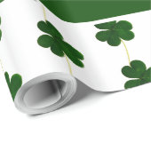 Benutzerdefinierter Text für irisches Kleeblatt Geschenkpapier (Rolleneckpunkt)