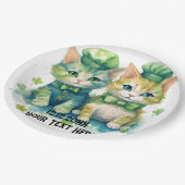 Benutzerdefinierter Text für Katzen Pappteller (Schrägansicht)