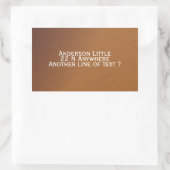 Benutzerdefinierter Text für Kupfer-Look 2 Rechteckiger Aufkleber (Tasche)