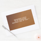 Benutzerdefinierter Text für Kupfer-Look 2 Rechteckiger Aufkleber (Umschlag)