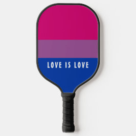 Benutzerdefinierter Text für LGBT-Regenbogen Bisex Pickleball Schläger