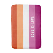 Benutzerdefinierter Text für LGBT-Regenbogen Lesbe Badematte (Vorderseite Vertikal)