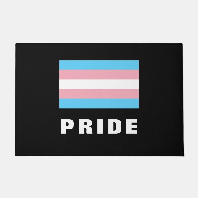 Benutzerdefinierter Text für LGBTQ-Rainbow-Trangen Fußmatte (Vorderseite)