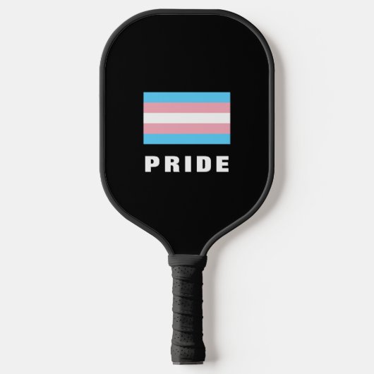 Benutzerdefinierter Text für LGBTQ-Rainbow-Trangen Pickleball Schläger (Vorderseite)