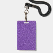 Benutzerdefinierter Text für Lila Glitzer Ausweis (Vorderseite mit Lanyard)