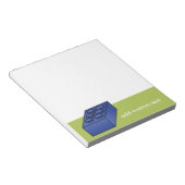 Benutzerdefinierter Text für Limones und blaues Ge Notizblock (angewinkelt)