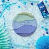 Benutzerdefinierter Text für Meereswellen Pappteller (Party)