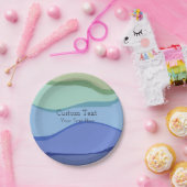 Benutzerdefinierter Text für Meereswellen Pappteller (Party)