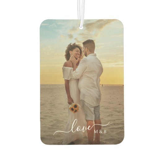 Benutzerdefinierter Text für mehrere Bilder und ei Autolufterfrischer (Rückseite)