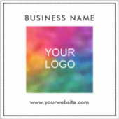 Benutzerdefinierter Text für moderne Firmenlogos E Aufkleber (Vorderseite)