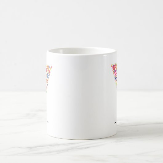 Benutzerdefinierter Text für Monogramm-Blume - Blu Kaffeetasse (Mittel)