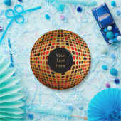 Benutzerdefinierter Text für optische Dotty-Illusi Pappteller (Party)