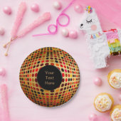 Benutzerdefinierter Text für optische Dotty-Illusi Pappteller (Party)