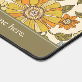 Benutzerdefinierter Text für Retro-Orange, Gold un Schreibtischunterlage (Ecke)