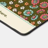 Benutzerdefinierter Text für Retro-Rosa, Blau und Schreibtischunterlage (Ecke)