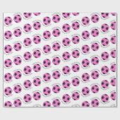 Benutzerdefinierter Text für Rosa und Schwarzen Fu Geschenkpapier (Flach)