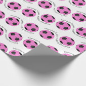 Benutzerdefinierter Text für Rosa und Schwarzen Fu Geschenkpapier (Ecke)