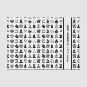 Benutzerdefinierter Text für Schachfiguren Seidenpapier