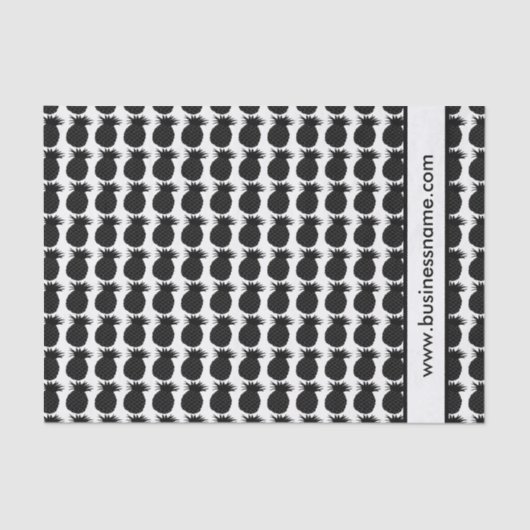 Benutzerdefinierter Text für Schwarzes Ananas Seidenpapier (Vorderseite)