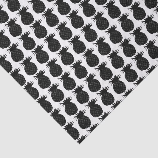 Benutzerdefinierter Text für Schwarzes Ananas Seidenpapier (Ausschnitt)