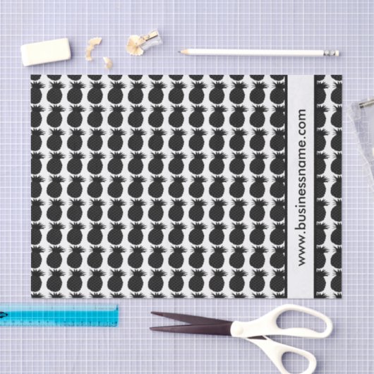 Benutzerdefinierter Text für Schwarzes Ananas Seidenpapier (Handwerk)