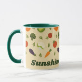 Benutzerdefinierter Text für Sunshine und Veggies Tasse (Links)