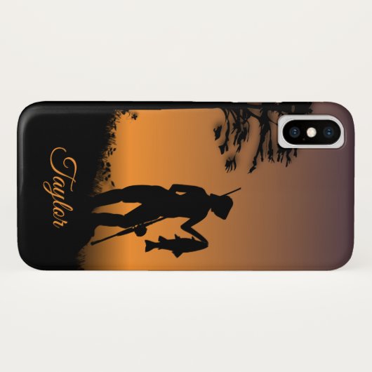 Benutzerdefinierter Text für weibliche Fischer Case-Mate iPhone Hülle (Rückseite (Horizontal))