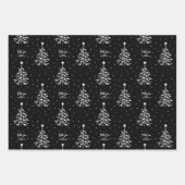 Benutzerdefinierter Text für weiße Weihnachtsbaumm Geschenkpapier Set (Vorderseite 3)