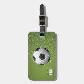 Benutzerdefinierter Text Fußball-Zielgepäck Gepäckanhänger (Vorderseite vertikal)