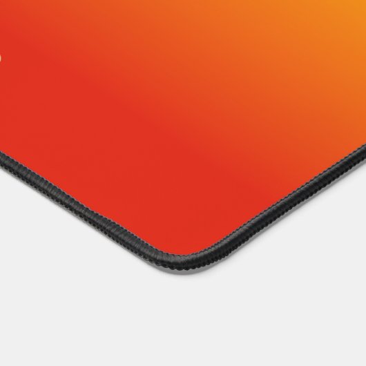 Benutzerdefinierter Text Gelb bis Rot Schreibtischunterlage (Ecke)