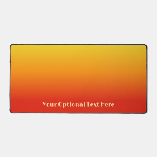 Benutzerdefinierter Text Gelb bis Rot Schreibtischunterlage (Vorderseite)