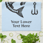 Benutzerdefinierter Text Geschirrtuch (Gefaltet)