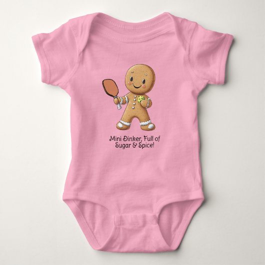 Benutzerdefinierter Text Gingerbread Sweetie Baby Strampler (Vorderseite)