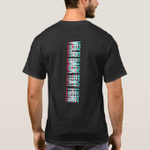 Benutzerdefinierter Text-Glitch-Effekt T-Shirt (Rückseite)