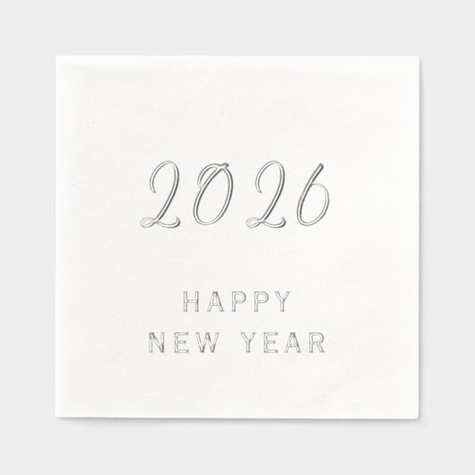 Benutzerdefinierter Text glücklich Neues Jahr 2026 Servietten Mit Folie (Vorderseite)