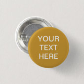 Benutzerdefinierter Text Goldfarbene Pinback-Taste Button (Vorne & Hinten)