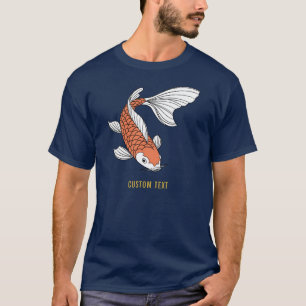 Benutzerdefinierter Text & Goldfisch-Markierung Na T-Shirt
