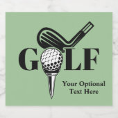 Benutzerdefinierter Text Golf Schaumweinetikett (Einzelnes Label)