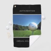 Benutzerdefinierter Text-Golf-Schwarz Golfhandtuch (Insitu)