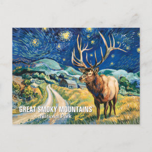 Benutzerdefinierter Text Great Smoky Mountains Elk Postkarte