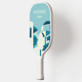 Benutzerdefinierter Text Griechenland Pickleball Schläger (Links)